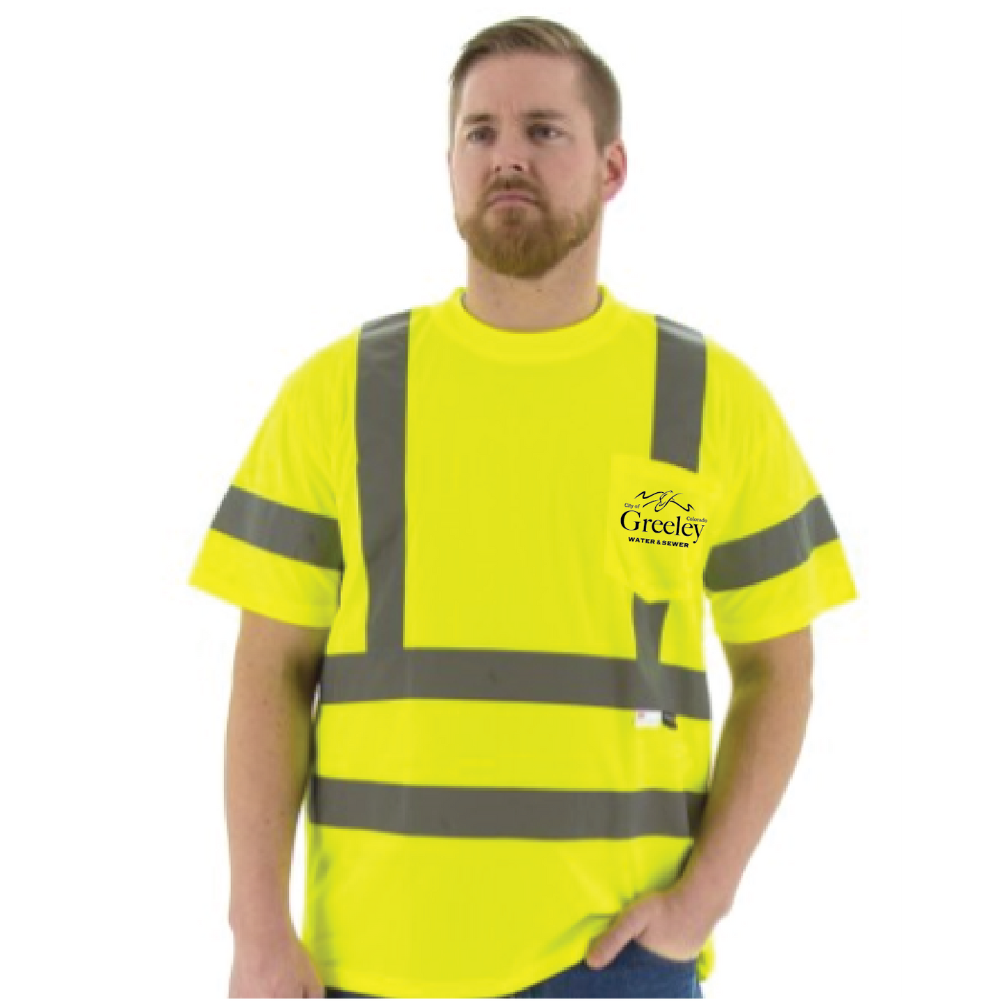 MAJESTIC - Class 3 Short Sleeve Hi-Vis Moisture-Wicking T-Shirt w/ Pocket