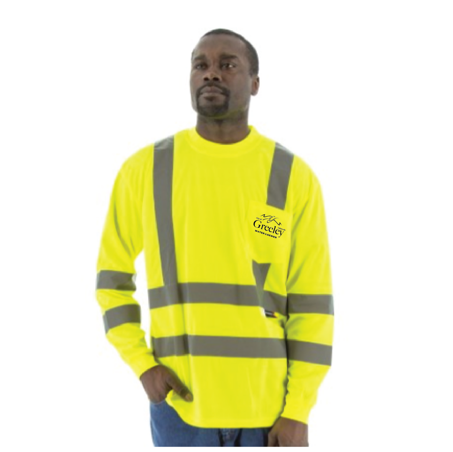 MAJESTIC - Class 3 Long Sleeve Hi-Vis Moisture-Wicking T-Shirt w/ Pocket